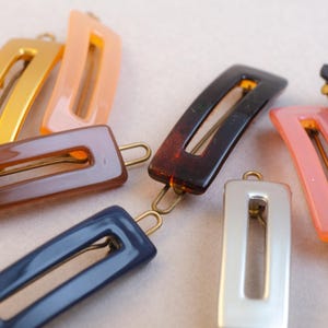 Klassisk Loop Hårnål - Mini Rektangulär Hårspänne - Kulhårnål - Handgjord i Frankrike