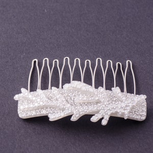 Metal Comb Rock&#39;n Roll Coral Full, Unique decorative hair bar, Handmade hair accessories, women&#39;s wedding hairstyle idea