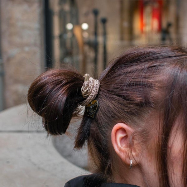 Élastique Bobble - Chouchou Cheveux Longs, Accessoires à cheveux Faits main - Elastique Coiffure sans Traces ni Noeuds, Idée coiffure boucle