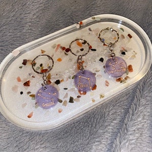 Zodiac Star Sign Keyring Keychain