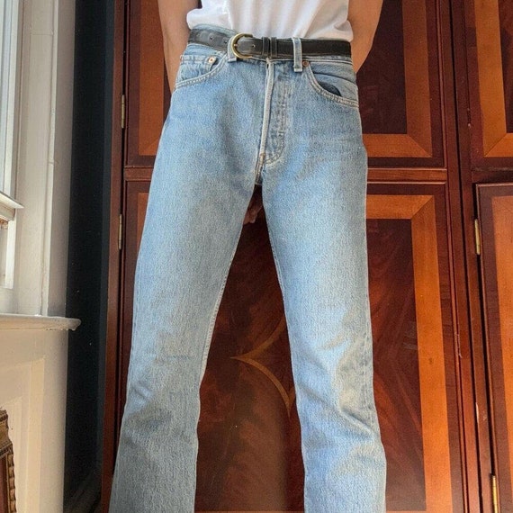 Vintage 90s Levi’s 501 Straight Leg Jeans / Mid R… - image 1