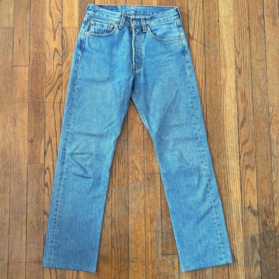 Vintage 90s Levi’s 501 Straight Leg Jeans / Mid R… - image 4