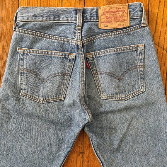 Vintage 90s Levi’s 501 Straight Leg Jeans / Mid R… - image 6