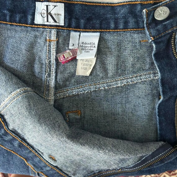 vintage 90s calvin klein jeans a line denim mini … - image 5