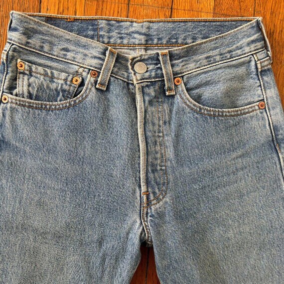 Vintage 90s Levi’s 501 Straight Leg Jeans / Mid R… - image 7