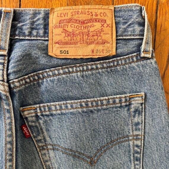 Vintage 90s Levi’s 501 Straight Leg Jeans / Mid R… - image 8