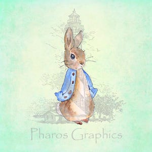 Peter Rabbit PNG file, Cut File, Clipart, Graphics