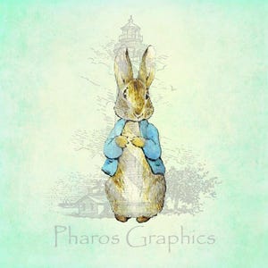Peter Rabbit PNG file, Cut File, Clipart, Graphics