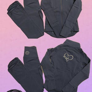 Thermo figure skating outfit for practice Set 2 parts DARK BLUE