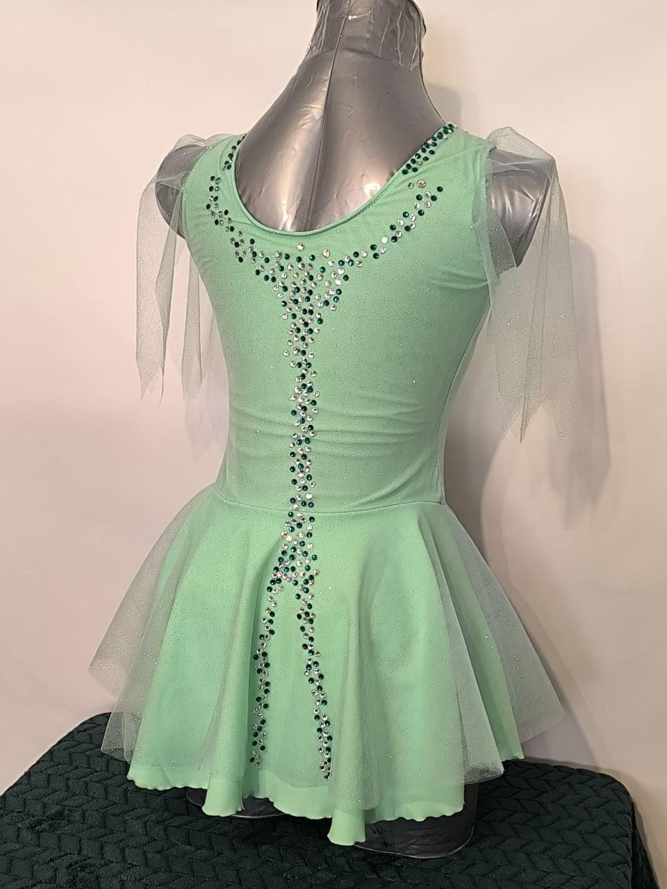 mint green figure skating dress Figure Skating Dress #SD225