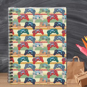 Gamer Spiral Notebook, Ruled Line, Video Game Journal, Gift for Gamers, Unique Stationery, Gaming Accessories, School Gamer Notebook