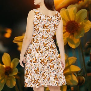Butterfly Western Racerback Dress, Women&#39;s Cowgirl Dress, Casual Summer Beach Dress, Mothers Day Gift for Her