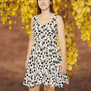 Floral Women&#39;s Skater Dress, Summer Western Casual Dress, Cowgirl Dress, Retro Fashion, Spring Country Dress, Picnic Outfit