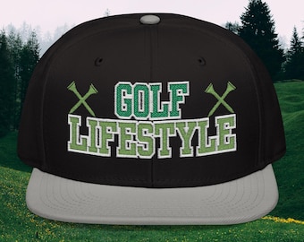 Golf Lifestyle Snapback Hat, Stylish Cap for Golf Lovers, Embroidered Headwear for Sports Events, Perfect Gift for Golf Enthusiasts, Outdoor