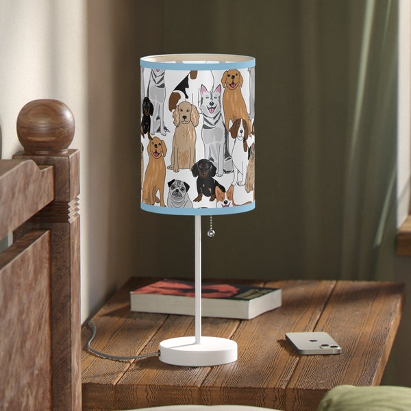 Lamp on a Stand, US|CA plug, Dog Lamp, Birthday Gift, Dog Lover Lamp, Gift for Him, Gift for Her, Pet Lover Gift,