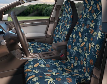 Tropical Vibes Car Seat Covers | Colorful Floral Design for Car Decoration, Auto Accessories, Gift for Nature Lovers, Summer Road Trips, Car