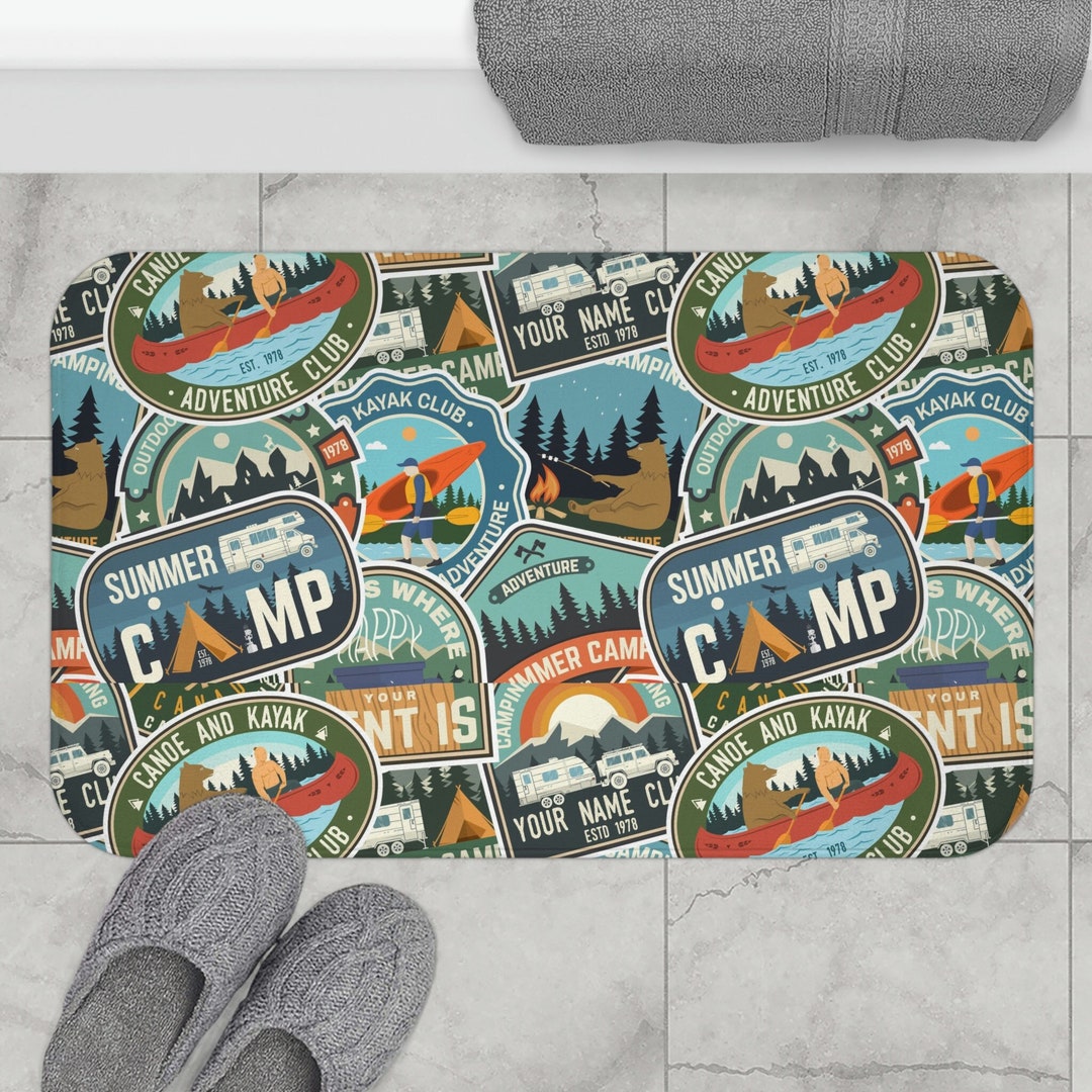 Bath Mat RV Mat Camping Mat Camper Bath Mat Vintage Bath Etsy