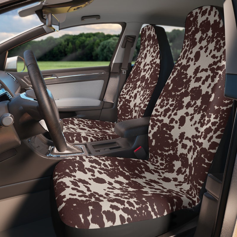 Pink Cow Pattern Print Pet Car Seat Cover main image 1