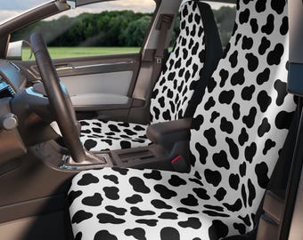 Car Seat Covers,Cow Seat Cover, Car Accessories, Gift for Him, Gift for Her, Birthday Gift, New Car Gift, Black Cow Cover