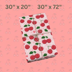Cherry Pattern Gift Wrap,Watermelon Gift Wrap Paper, Cute Fruit Wrapping Paper for Birthdays, Holidays, Showers, and Special Occasions