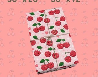 Cherry Pattern Gift Wrap,Watermelon Gift Wrap Paper, Cute Fruit Wrapping Paper for Birthdays, Holidays, Showers, and Special Occasions