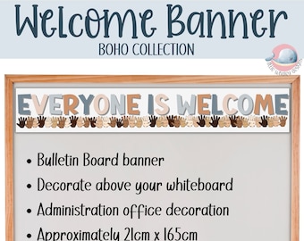 Multicultural Welcome Banner Printable: Boho Classroom Decor (Digital Download)
