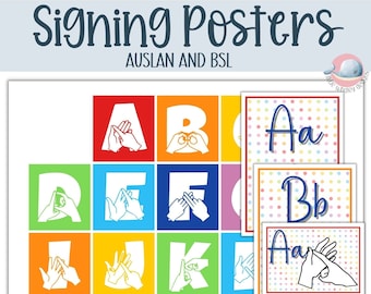 AUSLAN & BSL Alphabet Signing Poster: Classroom Display (Digital Download)