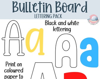 Printable bulletin board lettering pack, classroom display headers, classroom decor, classroom letter set