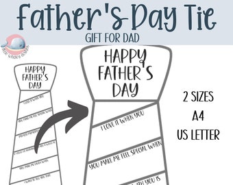 Father's Day Tie Printable: All About My Dad Craft (PDF)