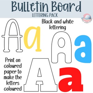 Printable bulletin board lettering pack, classroom display headers, classroom decor, classroom letter set