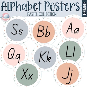 Boho alphabet posters, classroom alphabet display posters bundle, preschool alphabet posters, classroom wall display posters, abc posters