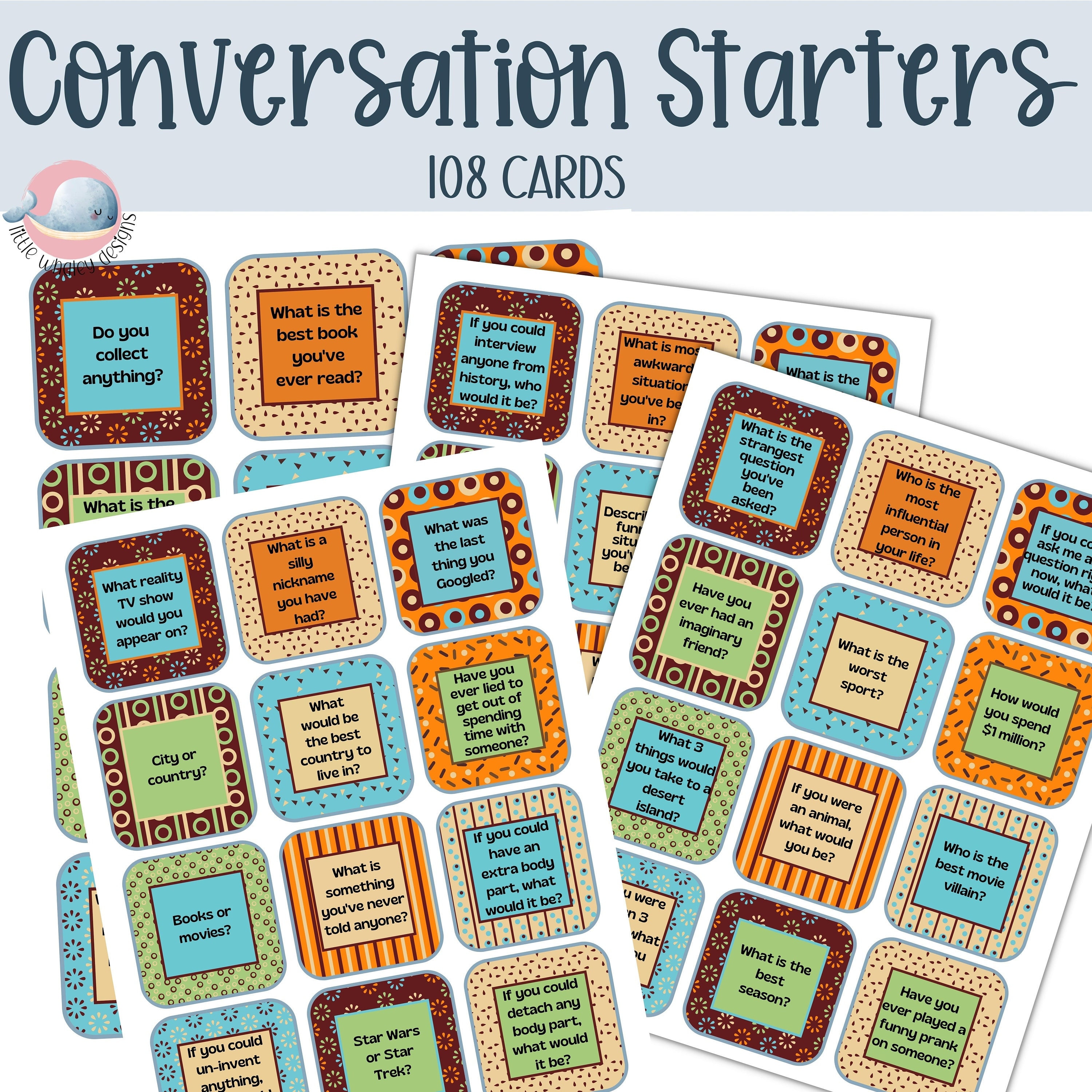 Groovy Conversation Starters, Ice Breakers, Back to School Question