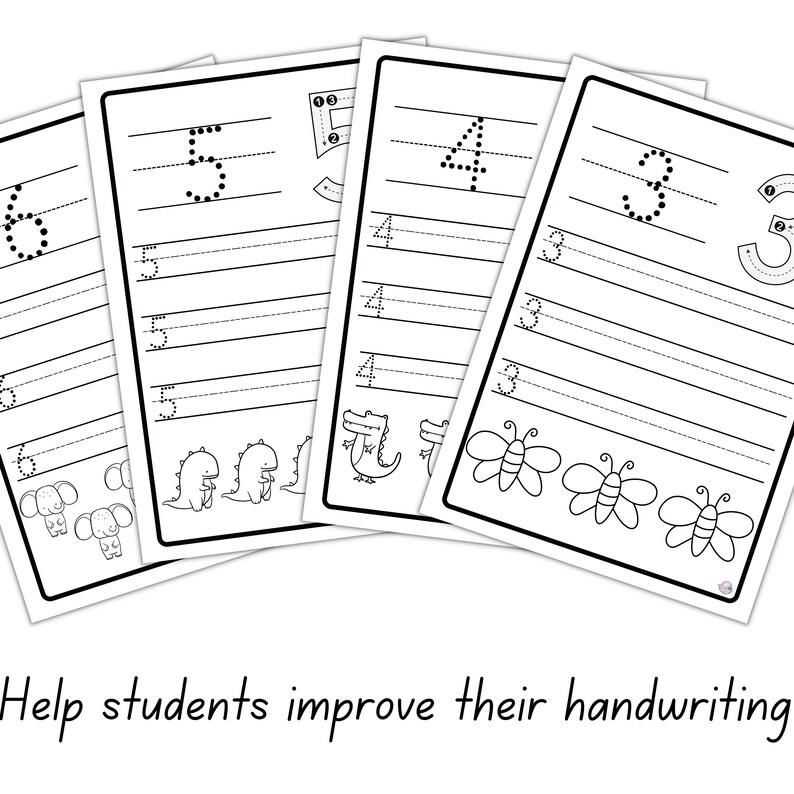 Alphabet And Number Tracing Workbook Letters A To Z Alphabet Etsy