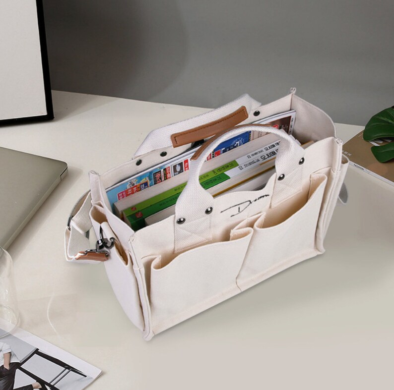 Large Capacity Canvas Messenger Bag/shoulder Etsy