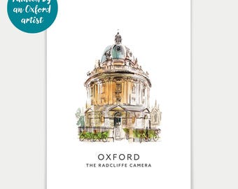 Bikes at the Radcliffe Camera | Oxford Art Print | Watercolour Print or Canvas