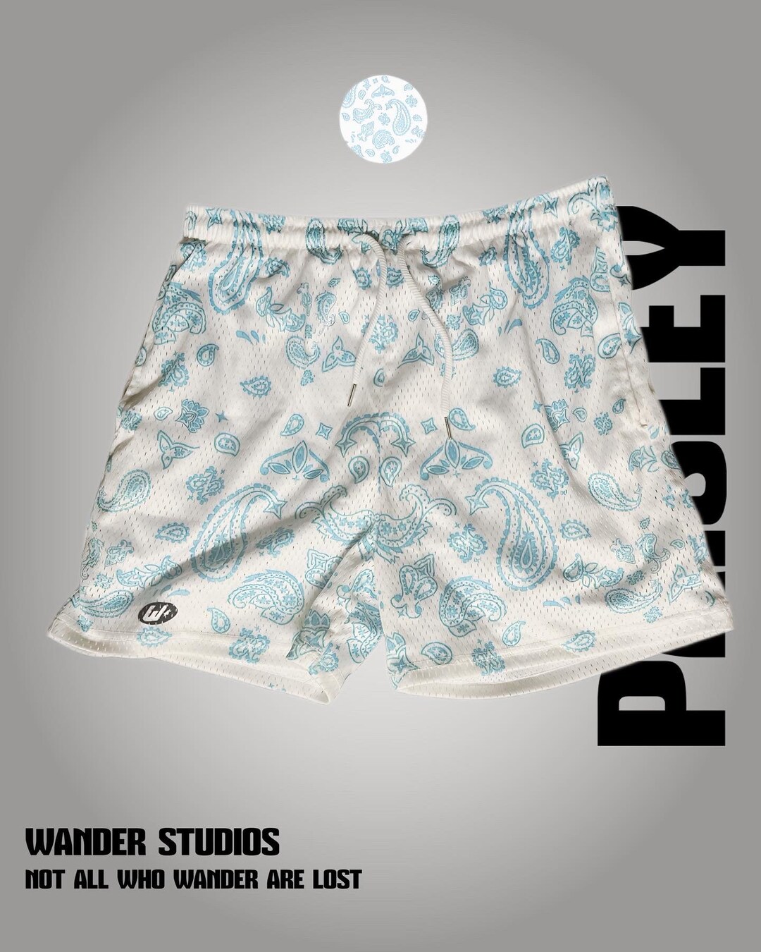 Paisley Mesh Shorts Workout Shorts Mens Shorts Womens Etsy