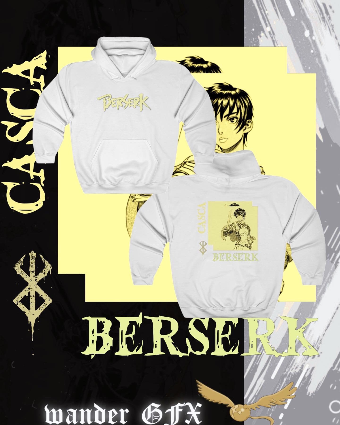 yellow berserk hoodie