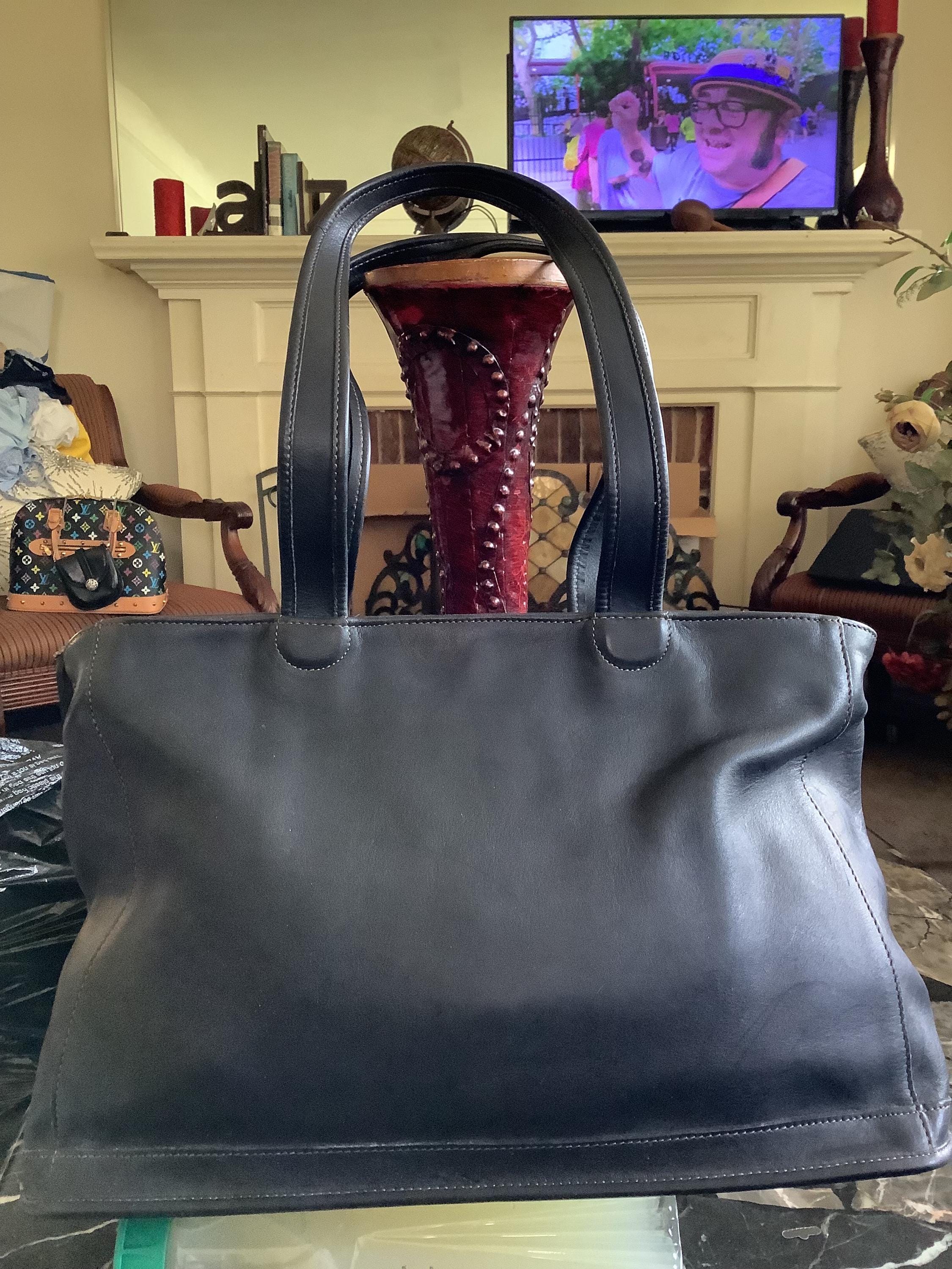 Vintage Black Coach Tote - Etsy