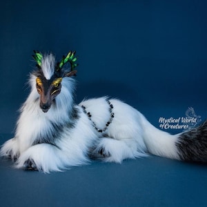 Fantasy Creatures, Dragon Spirit Toy, OOAK, Pets Toys from home decor, Polimer Clay and faux Fur, Features