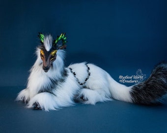 Fantasy Creatures, Dragon Spirit Toy, OOAK, Pets Toys from home decor, Polimer Clay and faux Fur, Features