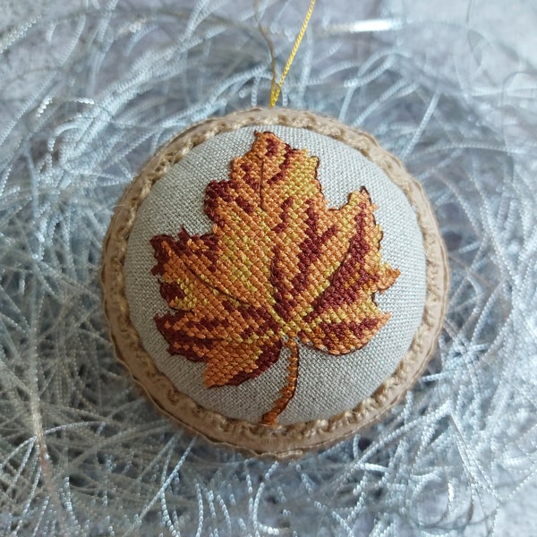 Weihnachtskugeln|Gestickte Kugel|Weihnachtsbaum-Spielzeug mit gesticktem Ornament|Weihnachtsdekoration, handgesticktes Ornament