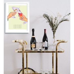 Printable Trendy Bar Cart Art, Friends Cheers, Alcohol you later, Wine Down, Beer, Martini