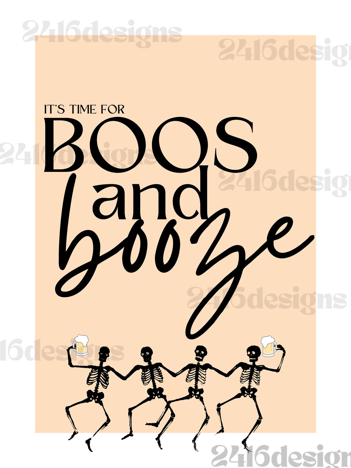 Printable Boos and Booze Halloween Bar Art Wall Decor, Digital Download ...