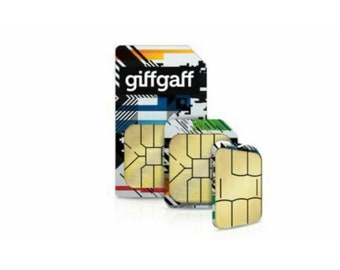 Giffgaff SIM precargado crédito 40 - 3 en 1 tarjeta SIM (prepago)