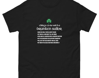 Maglietta con canto marinaresco ubriaco – Maglietta con umorismo nautico e canzone popolare