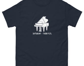 Maglietta Piano Man: sabato 21:00, ispirata a Billy Joel