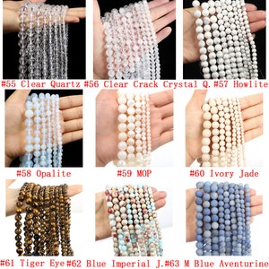70 Optionen Natürliche Edelstein Runde Glatte Perlen Echten Stein Lose Perlen Für Armband Halskette DIY Schmuck machen 4mm 6mm 8mm 10mm Bild 8