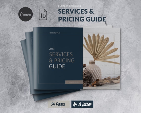 Services Pricing Guide Template Canva, New Client Proposal Template Landscape, Business Brochure, New Client Welcome Packet, Price Packages