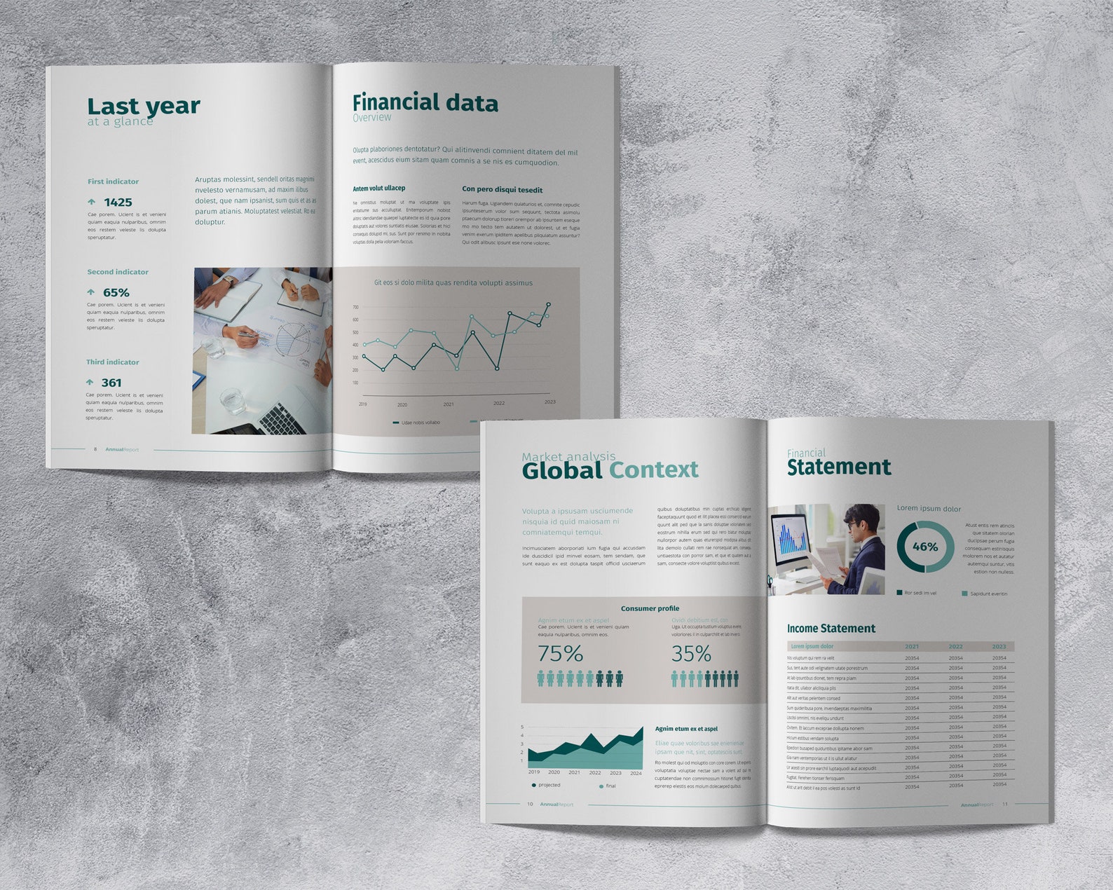 Annual Report Template Canva, Report Business Brochure Word Template ...
