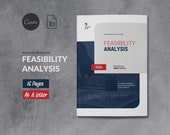 Feasibility Study Report Template Canva, Business Analysis Template Report, Business Strategy Brochure Canva, Investor Financial Feasibility